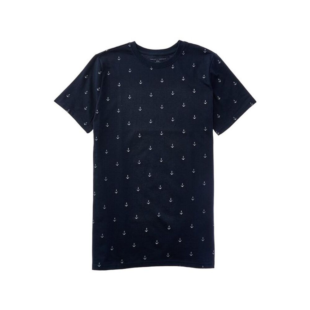 Threads 4 Thought Boys  Micro Anchor Print T-Shirt, Blue